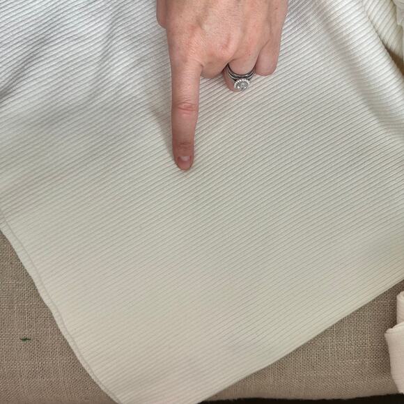 NWT Abercrombie & Fitch Cream Ribbed Knit Long Sleeve Cutout Bodycon Maxi Dress - Picture 9 of 9